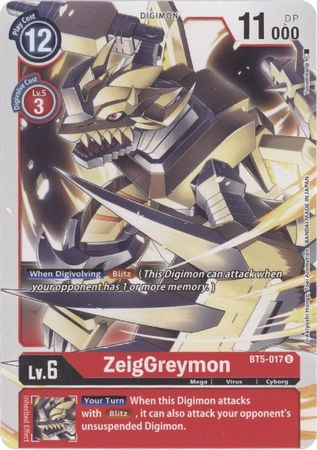 BT5-017 - ZeigGreymon - Uncommon - NM