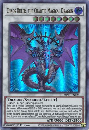 MP21-EN128 - Chaos Ruler, the Chaotic Magical Dragon - Ultra Rare 1st Edition - NM