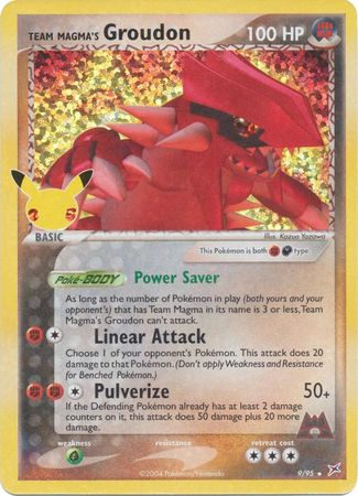 9/95 - Team Magma's Groudon - Holo Rare (Classic Collection) - NM