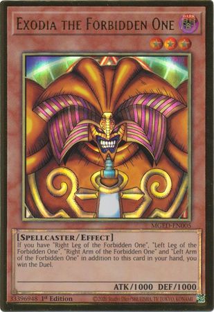 MGED-EN005 - Exodia the Forbidden One - Premium Gold Rare 1st Edition -  NM