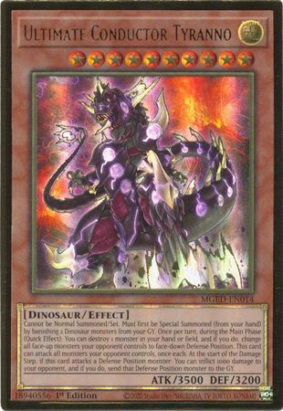 MGED-EN014 - Ultimate Conductor Tyranno - Premium Gold Rare 1st Edition -  NM