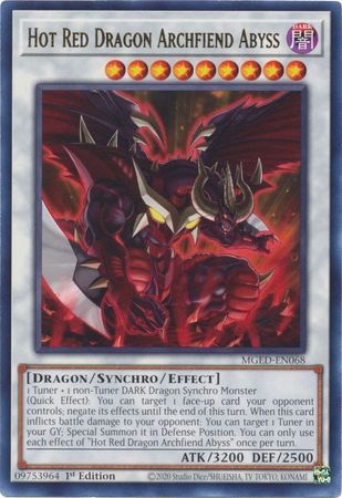 MGED-EN068 - Hot Red Dragon Archfiend Abyss - Rare 1st Edition - NM