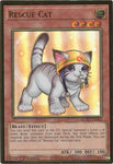 MGED-EN006 - Rescue Cat (alternate art) - Premium Gold Rare 1st Edition-  NM