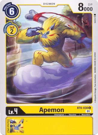 BT6-038 - Apemon - Common - NM
