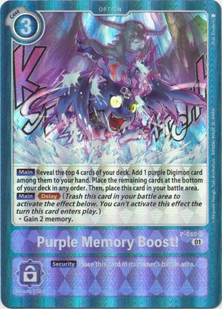 P-040 - Purple Memory Boost! - Super Rare - NM