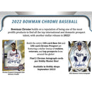 Topps - 2022 Bowman Chrome Baseball -  Hobby Box
