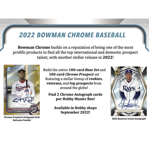 Topps - 2022 Bowman Chrome Baseball -  Hobby Box