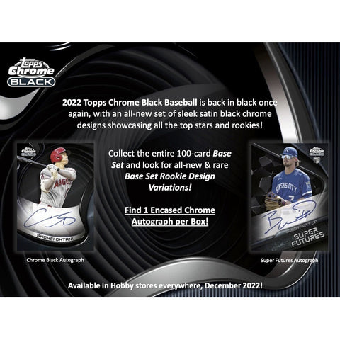 Topps - 2022 Chrome Black Baseball - Hobby Box