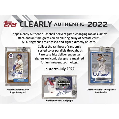 Topps - 2022 Clearly Authentic Baseball - Hobby Box
