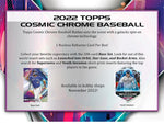 2022 - TOPPS - COSMIC CHROME BASEBALL HOBBY BOX