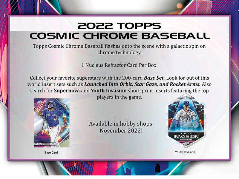 Topps - 2022 Cosmic Chrome Baseball - Hobby Box