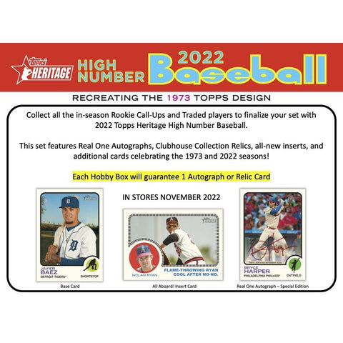 2022 Topps Heritage High Numbers Baseball Hobby Box