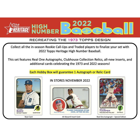 Topps - 2022 Heritage High Numbers Baseball - Hobby Box
