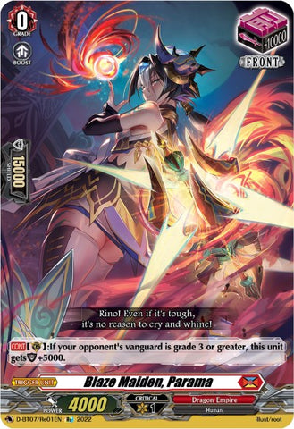 Blaze Maiden, Parama (D-BT07/Re01EN) [Raging Flames Against Emerald Storm]