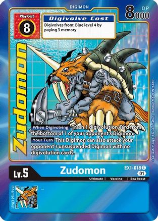 EX1-018 - Zudomon (Alternate Art) -  Common - NM