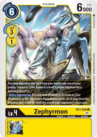 BT7-036 - Zephyrmon - Uncommon - NM
