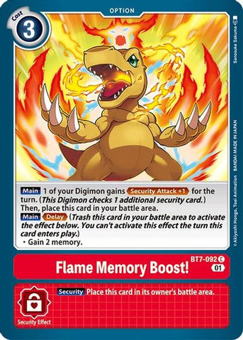 BT7-092 - Flame Memory Boost! - Common - NM