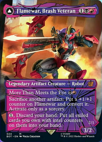 BOT-024 - Flamewar, Brash Veteran // Flamewar, Streetwise Operative - Foil - NM