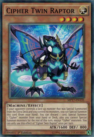 GFP2-EN109 - Cipher Twin Raptor - Ultra Rare - 1st Edition - NM