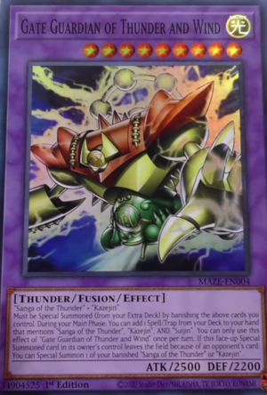 MAZE-EN004 - Gate Guardian of Thunder and Wind - Super Rare - NM