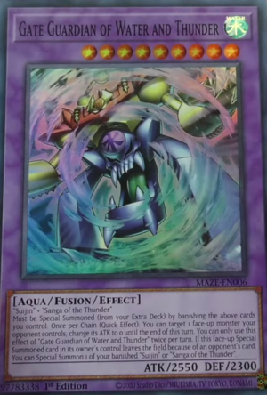 MAZE-EN006 - Gate Guardian of Water and Thunder - Super Rare - NM