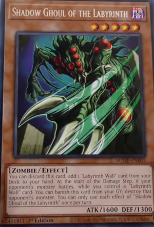 MAZE-EN002 - Shadow Ghoul of the Labyrinth - Rare - NM