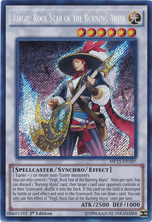 Virgil, Rock Star of the Burning Abyss [MP15-EN187] Secret Rare