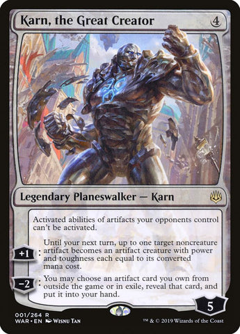 WAR-001- Karn, the Great Creator - Non Foil - NM