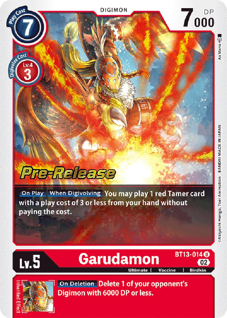 Garudamon [BT13-014] [Versus Royal Knights Booster Pre-Release Cards]