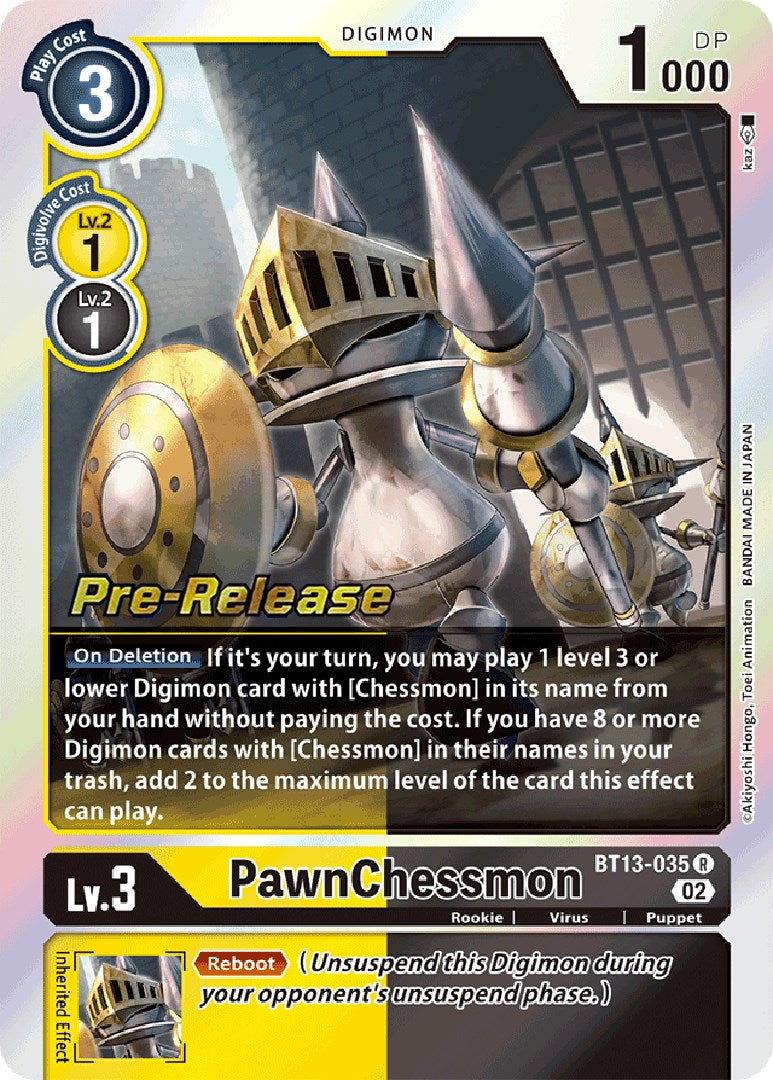 PawnChessmon [BT13-035] [Versus Royal Knights Booster Pre-Release Cards]