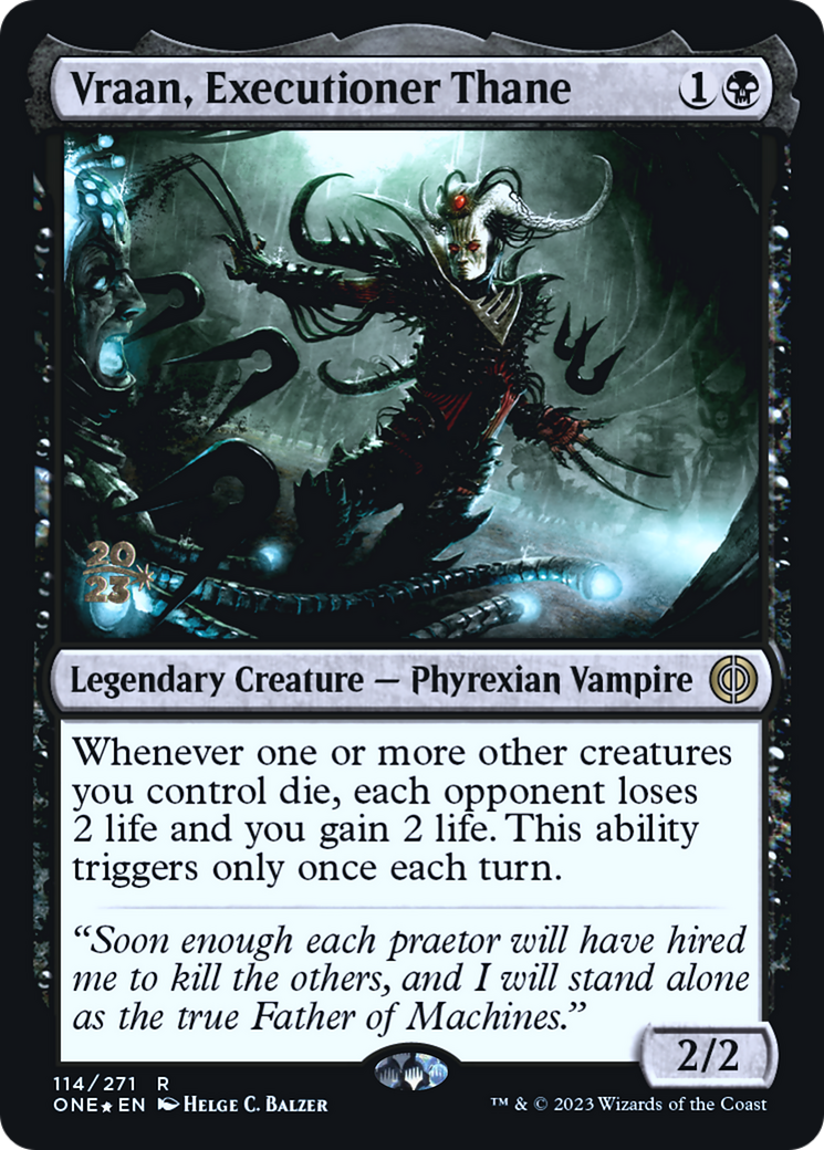 Vraan, Executioner Thane [Phyrexia: All Will Be One Prerelease Promos]