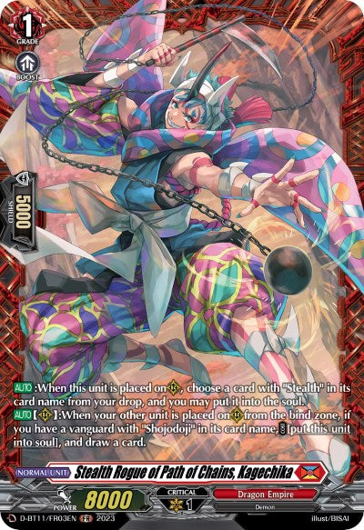 Stealth Rogue of Path of Chains, Kagechika (D-BT11/FR03EN) [Clash of the Heroes]