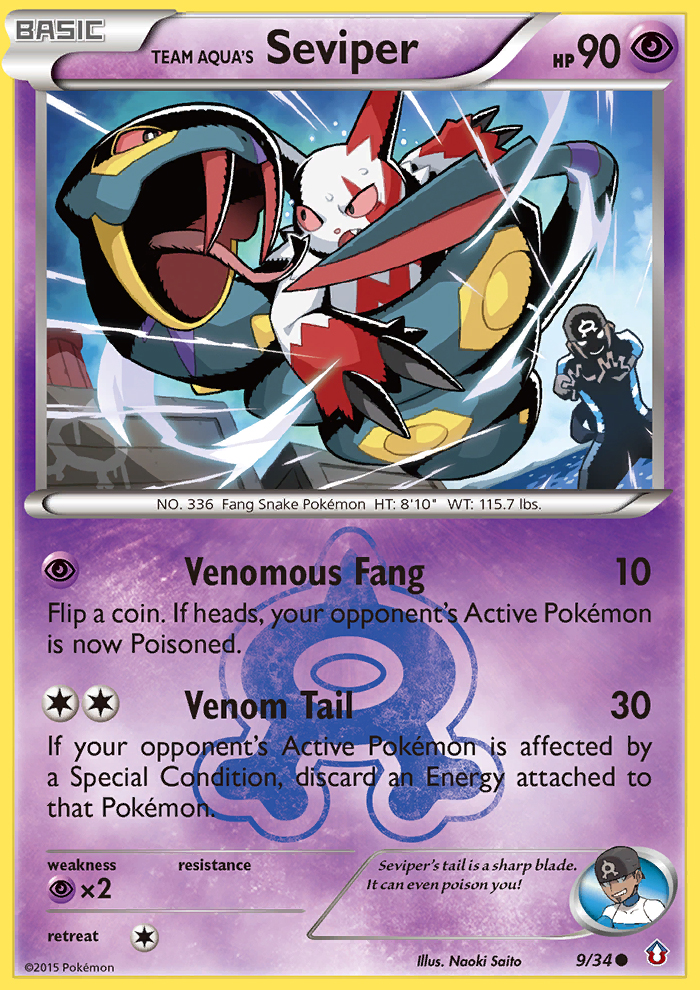 Team Aqua's Seviper (9/34) [XY: Double Crisis]