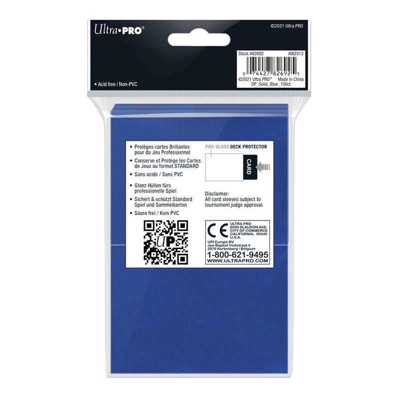 Ultra PRO: Standard 100ct Sleeves - PRO-Gloss (Blue)