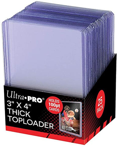 U.P. 3" x 4" Thick Toploader 100pt