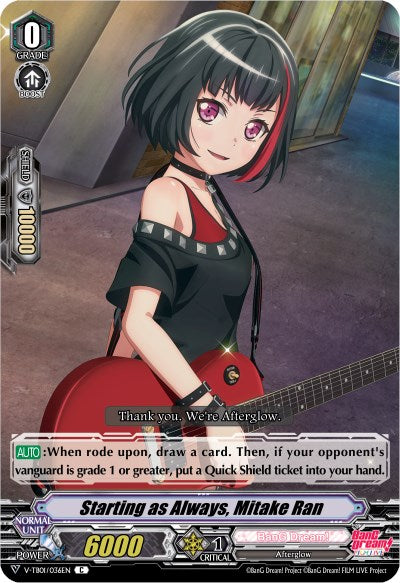 Starting as Always, Mitake Ran (Parallel Foil) (V-TB01/036EN) [BanG Dream! FILM LIVE]