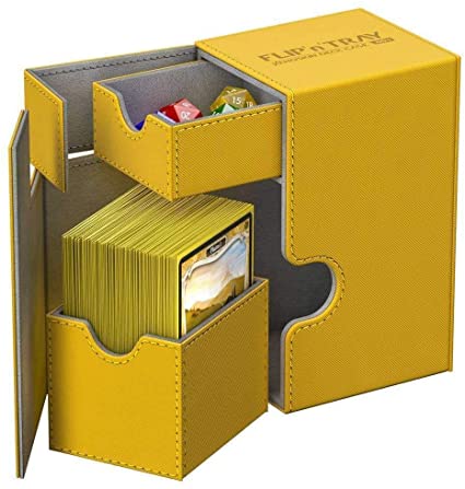 Ultimate Guard 80 Twin Flip Tray Xenoskin Deck Case - Yellow
