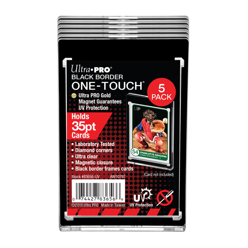 Ultra PRO: UV One-Touch Magnetic Holder - 35pt (Black Border - 5ct)