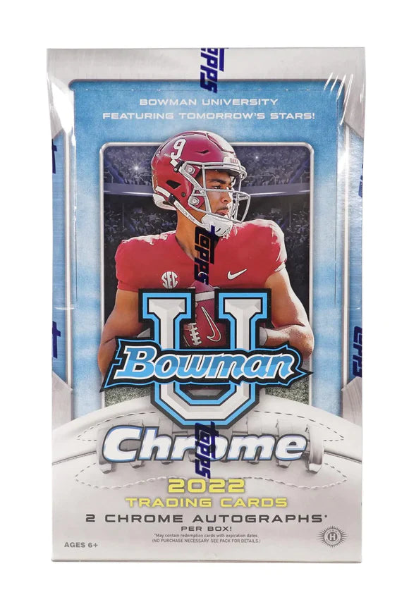 Topps - 2022 Bowman Chrome University Football - Hobby Box