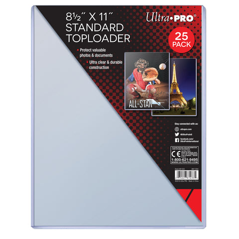 Ultra PRO: Toploader - 8-1/2" x 11" (25ct - Standard)