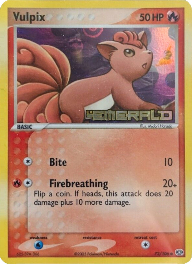 Vulpix (72/106) (Stamped) [EX: Emerald]