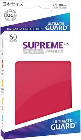 Ultimate Guard SUPREME SLEEVES JAPANESE 60 PACK RED