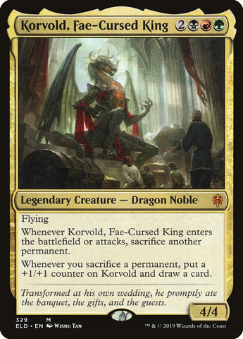 ELD-329 - Korvold, Fae-Cursed King -  Foil  - NM