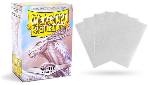 Dragon Shield - Standard Matte: White - 100ct. Card Sleeves