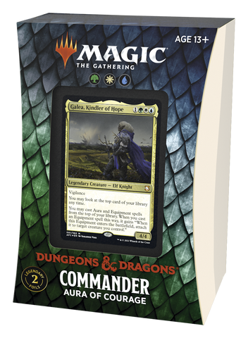 MTG - DUNGEONS & DRAGONS: ADVENTURES IN THE FORGOTTEN REALMS - COMMANDER DECK - AURA OF COURAGE
