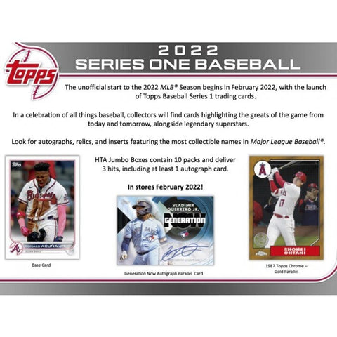 TOPPS - 2022 Series 1 Baseball - Hobby Box
