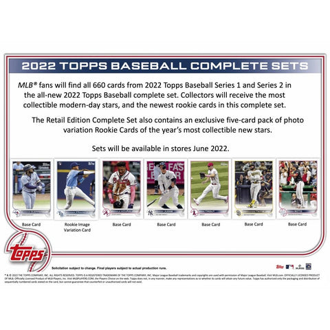 Topps - 2022 Complete Set Baseball - Factory Set