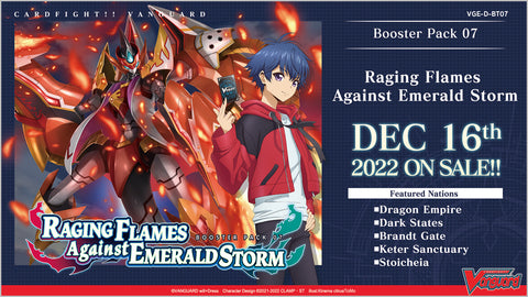 CARDFIGHT!! VANGUARD - VGE-D-BT07 - RAGING FLAMES AGAINST EMERALD STORM - BOOSTER BOX