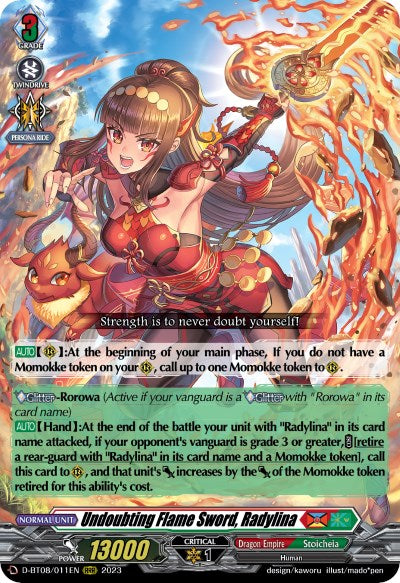 Undoubting Flame Sword, Radylina (D-BT08/011EN) [Minerva Rising]