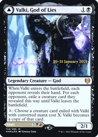 PKHM-114s - Valki, God of Lies // Tibalt, Cosmic Impostor - Date Stamped Foil - NM